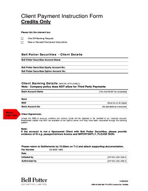 Payment Instruction.